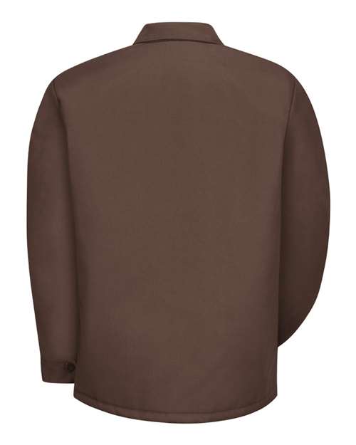 Red Kap JT50 Men's Perma-Lined Panel Jacket - Brown - back