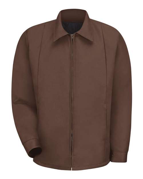 Red Kap JT50 Men's Perma-Lined Panel Jacket - Brown - front
