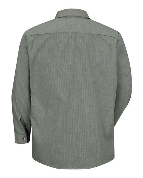 Red Kap SP10 Men's Premium Long Sleeve Work Shirt - HK-Hunter Green/ Khaki - back