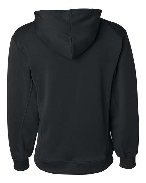 Badger 1454 Men's Performance Fleece Hooded Sweatshirt - Black - back