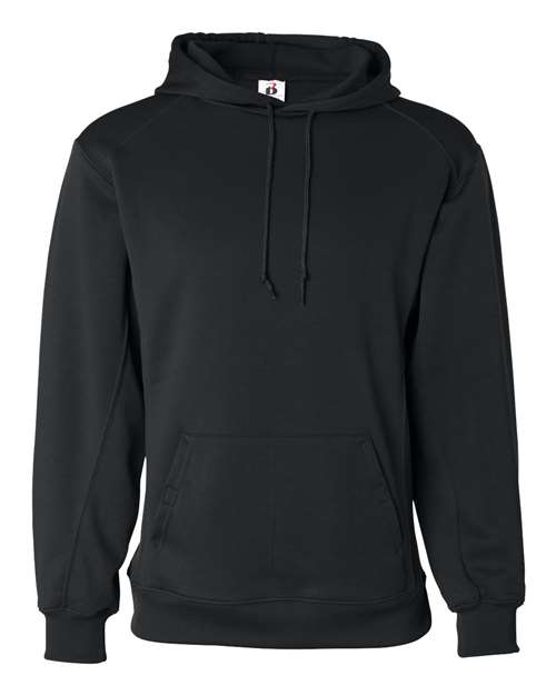 Badger 1454 Men's Performance Fleece Hooded Sweatshirt - Black - front