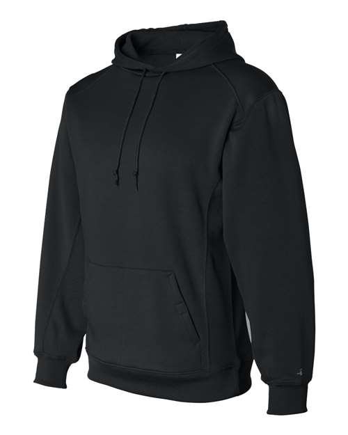 Badger 1454 Men's Performance Fleece Hooded Sweatshirt - Black - side