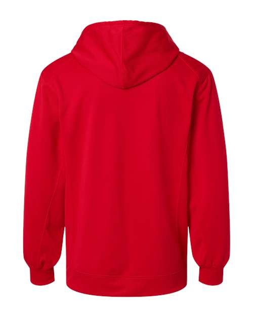 Badger 1454 Men's Performance Fleece Hooded Sweatshirt - Red - back