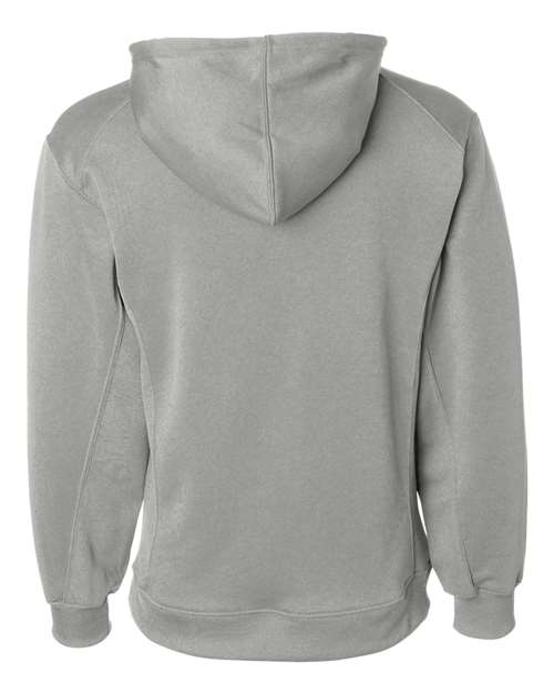 Badger 1454 Men's Performance Fleece Hooded Sweatshirt - Silver - back