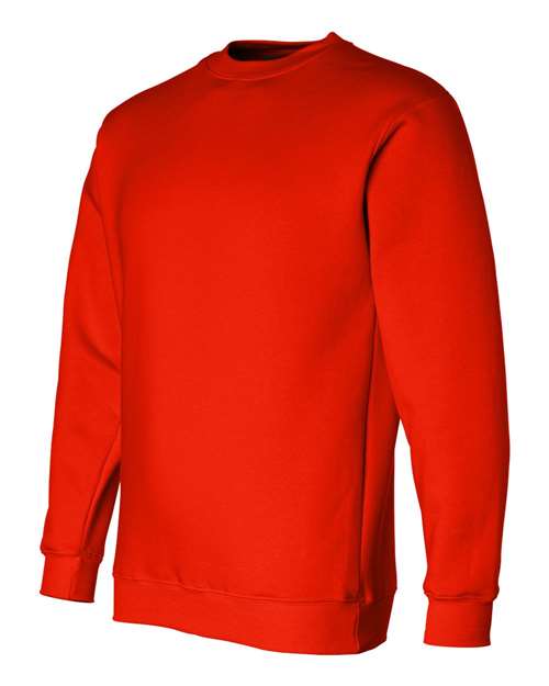 Bayside 1102 Unisex USA-Made Crewneck Sweatshirt - Bright Orange - side