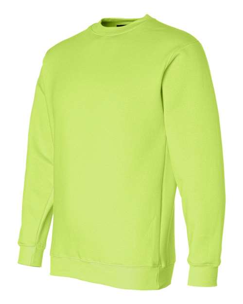 Bayside 1102 Unisex USA-Made Crewneck Sweatshirt - Lime Green - side