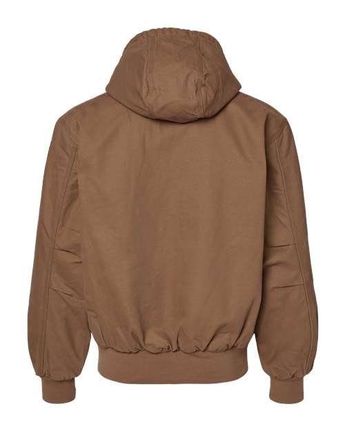 DRI DUCK 5020 Men's Cheyenne Boulder Cloth™ Hooded Jacket with Tricot Quilt Lining - Field Khaki - back