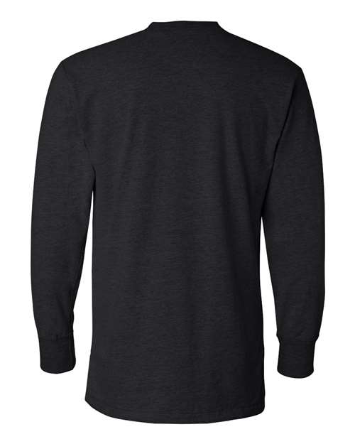 J. America 8244 Men's Vintage Brushed Jersey Henley - Black - back