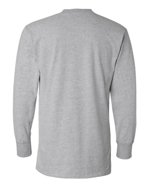 J. America 8244 Men's Vintage Brushed Jersey Henley - Oxford - back