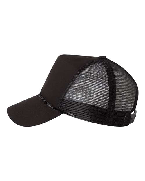 Valucap 8804H Five-Panel Trucker Cap - Black - side