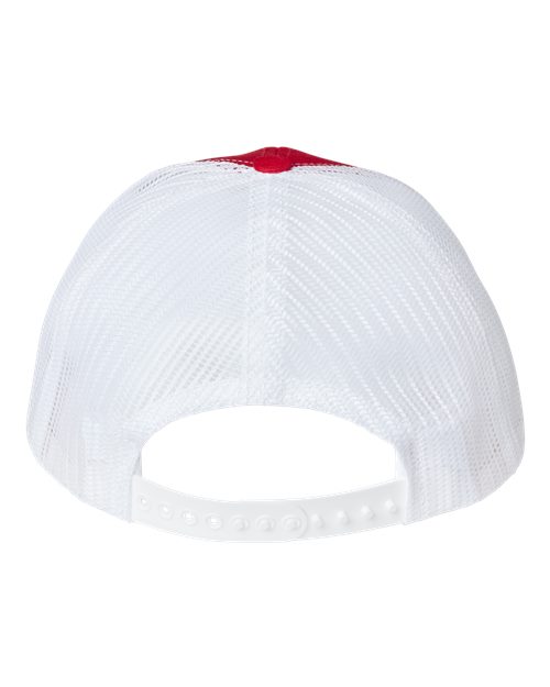 Classic Caps USA100 USA-Made Trucker Cap - Red/ White - back