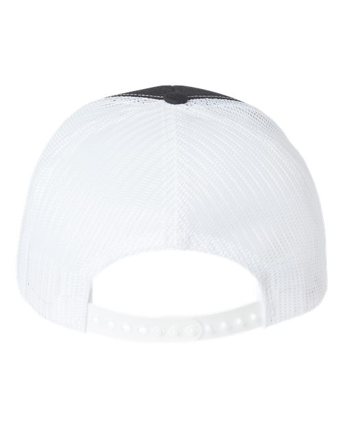 Classic Caps USA100 USA-Made Trucker Cap - Black/ White - back