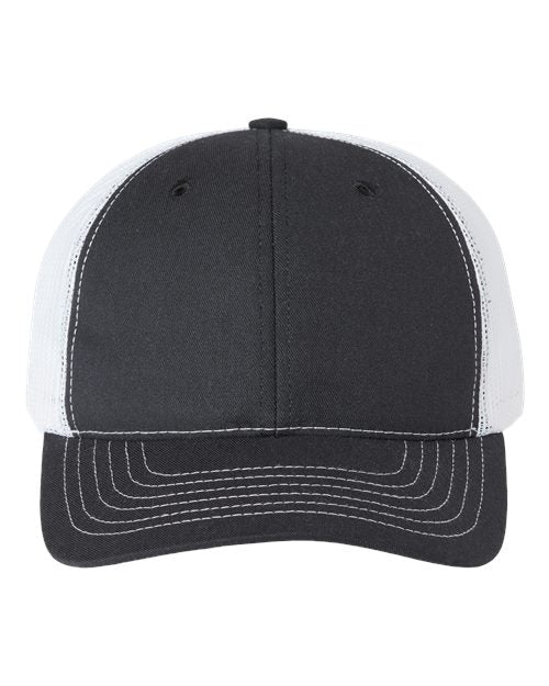 Classic Caps USA100 USA-Made Trucker Cap - Black/ White - front
