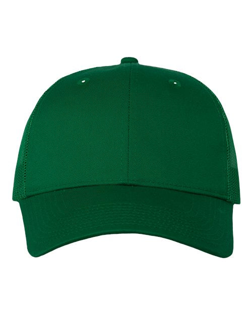 Valucap VC400 Mesh-Back Twill Trucker Cap - Kelly - front