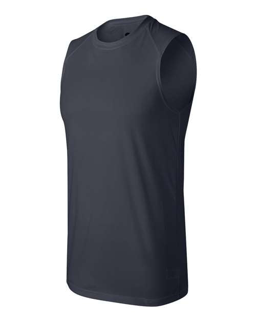 Badger 4130 Men's B-Core Sleeveless T-Shirt - Navy - side