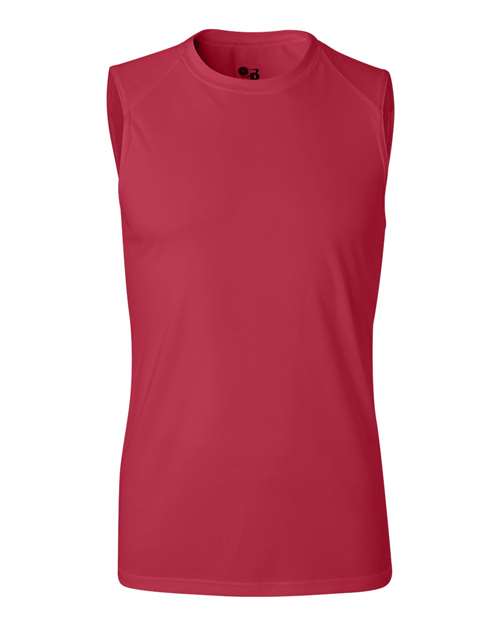 Badger 4130 Men's B-Core Sleeveless T-Shirt - Red - front