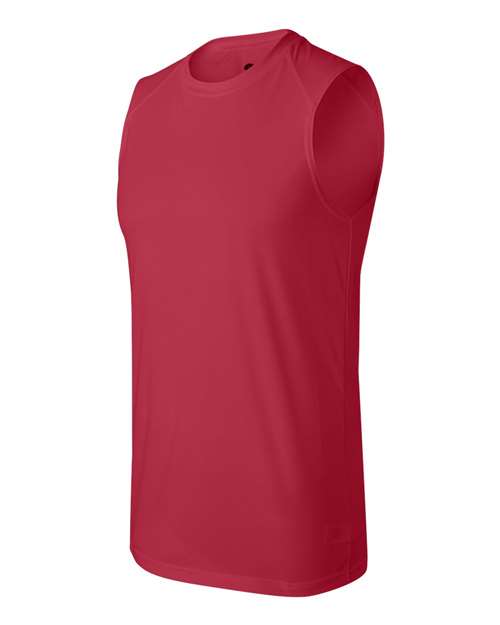 Badger 4130 Men's B-Core Sleeveless T-Shirt - Red - side