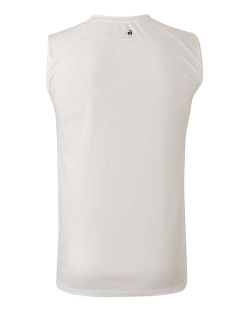 Badger 4130 Men's B-Core Sleeveless T-Shirt - White - back