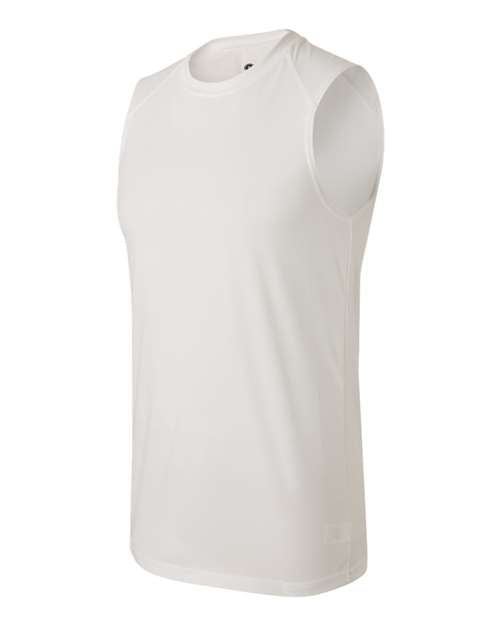 Badger 4130 Men's B-Core Sleeveless T-Shirt - White - side