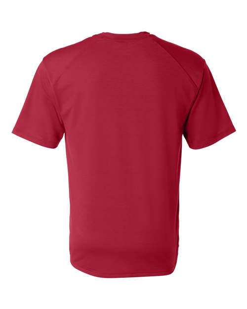Badger 4820 Men's B-Tech Cotton-Feel T-Shirt - Red - back