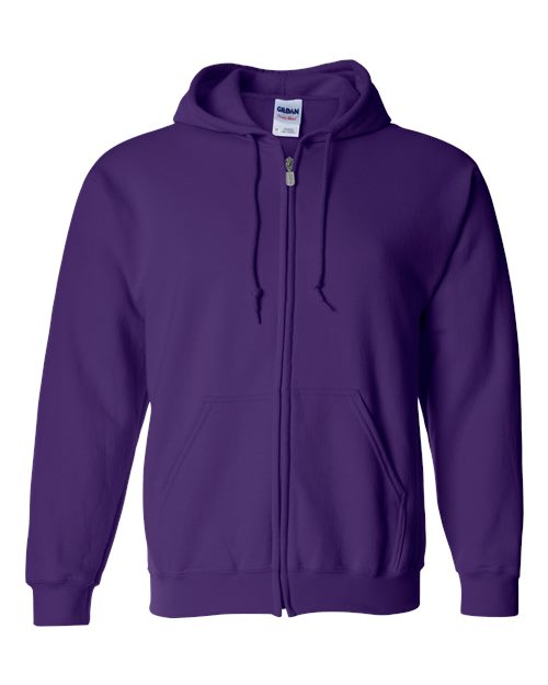 Gildan 18600 Unisex Heavy Blend™ Full-Zip Hooded Sweatshirt - Purple - front