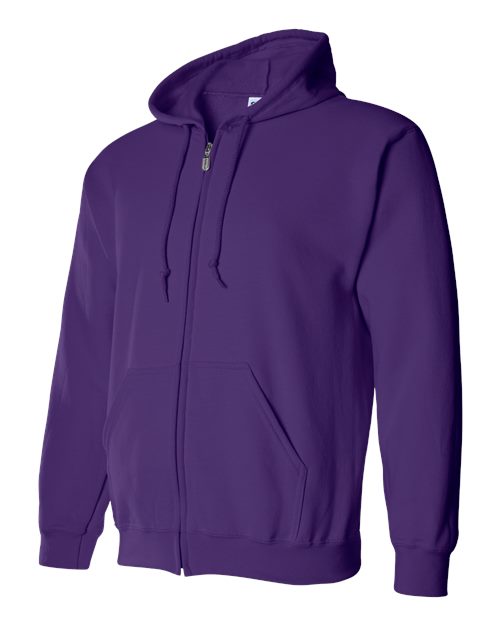 Gildan 18600 Unisex Heavy Blend™ Full-Zip Hooded Sweatshirt - Purple - side