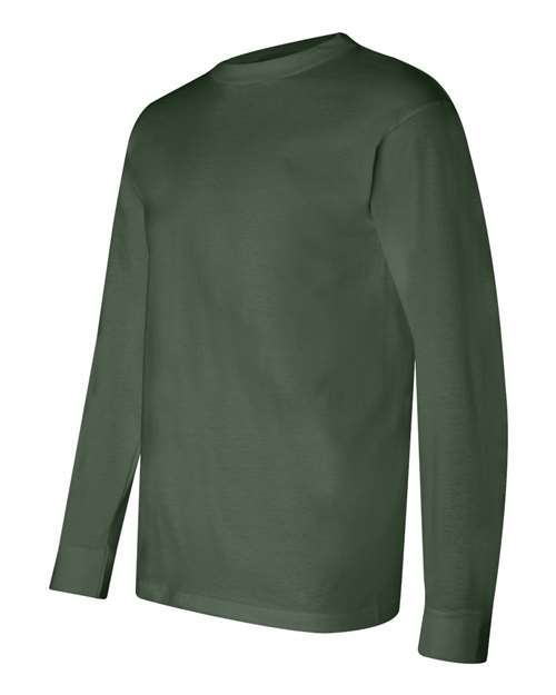 Bayside 6100 Unisex USA-Made Long Sleeve T-Shirt - Forest Green - side