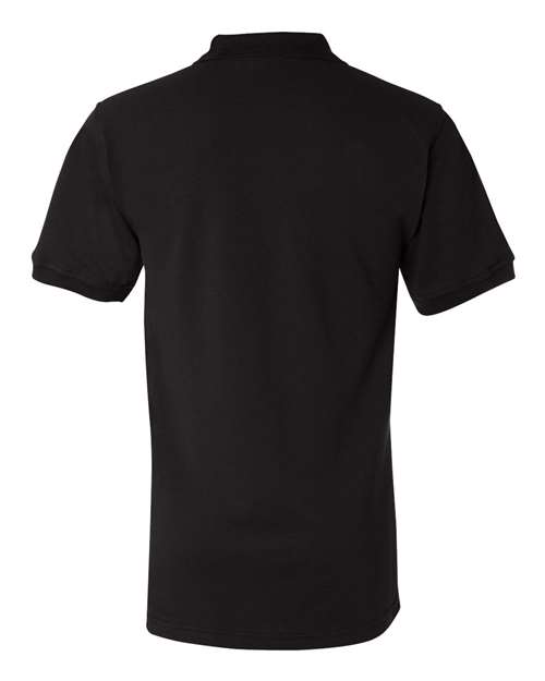 Bayside 1000 Unisex USA-Made Polo - Black - back
