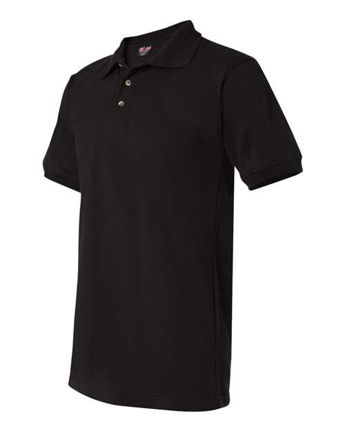 Bayside 1000 Unisex USA-Made Polo - Black - side