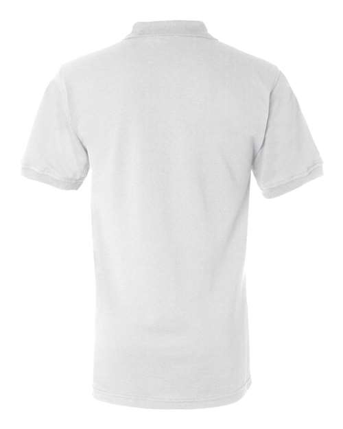 Bayside 1000 Unisex USA-Made Polo - White - back