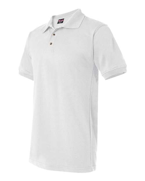 Bayside 1000 Unisex USA-Made Polo - White - side