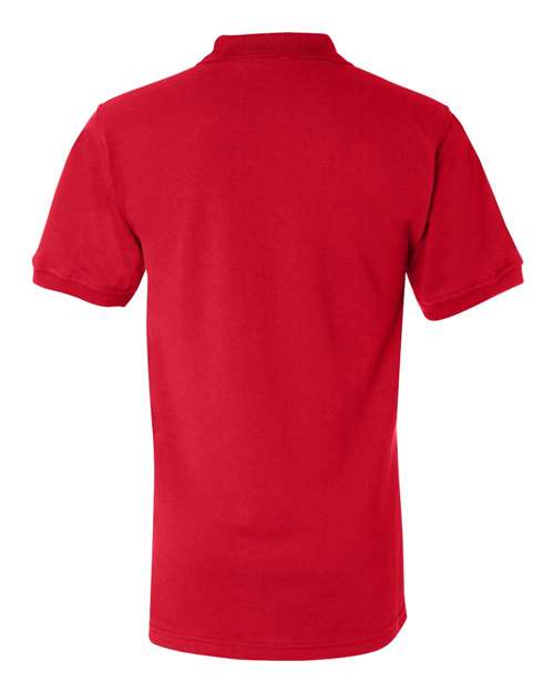 Bayside 1000 Unisex USA-Made Polo - Red - back