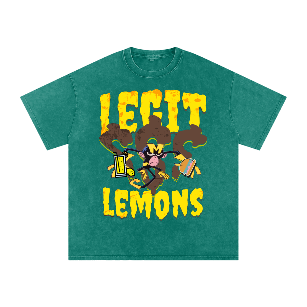LEGIT GENIUS EDITION Snow Washed Oversized Cotton T-Shirt