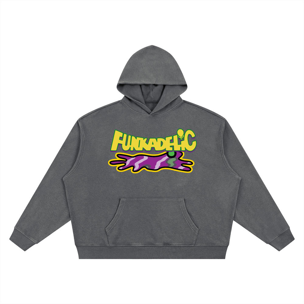 FUNKADELIC DRIP TOUR BUS EDITION Unisex Vintage Wash Waffle Boxy Hoodie