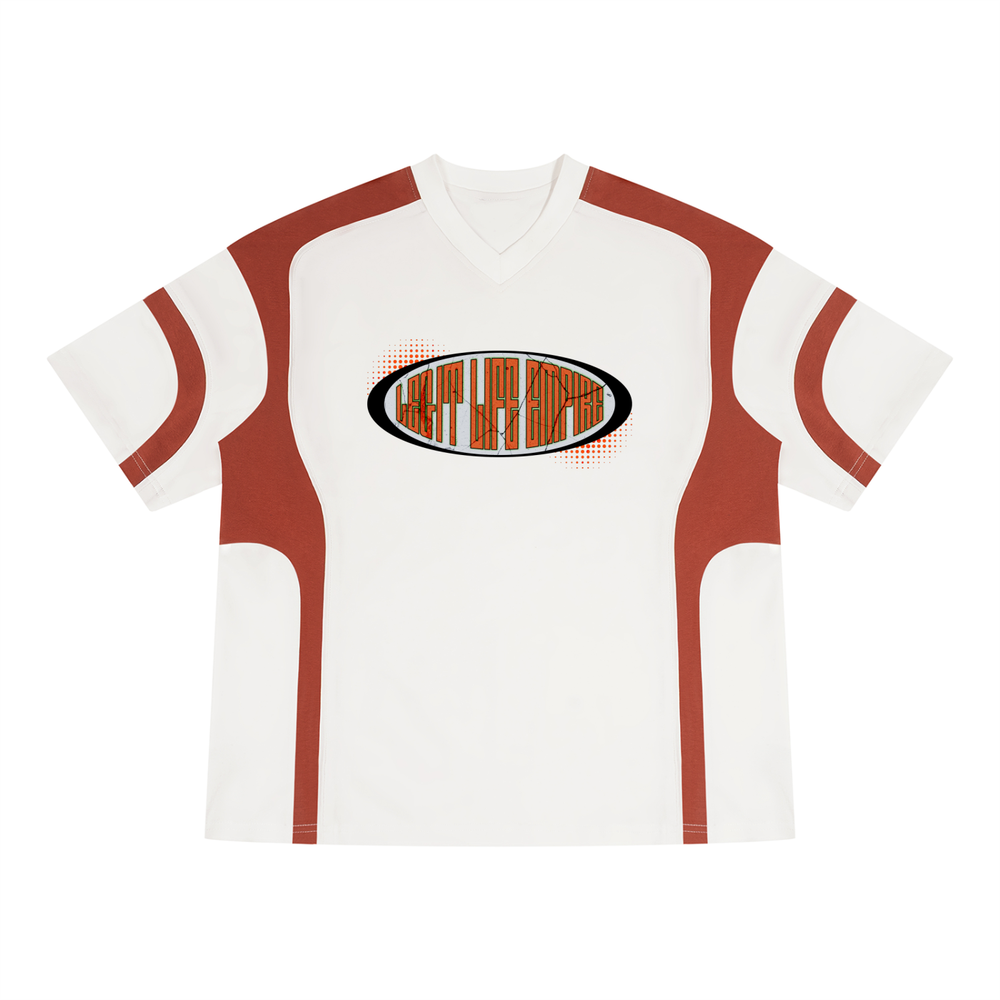Unisex Color Block V-Neck T-Shirt
