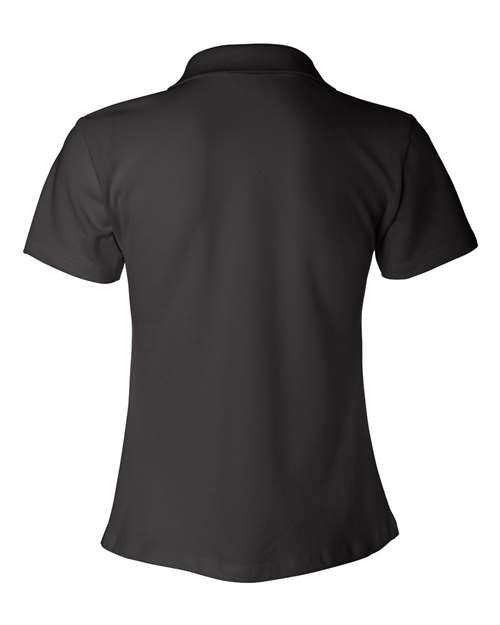Bayside 1050 Women's USA-Made V-Neck Polo - Black - back