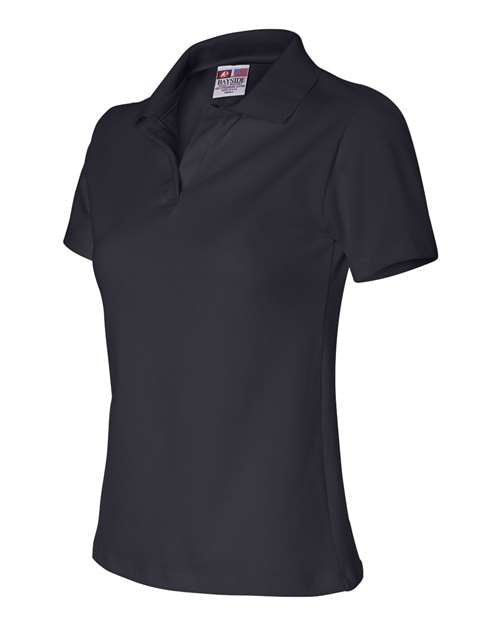 Bayside 1050 Women's USA-Made V-Neck Polo - Navy - side