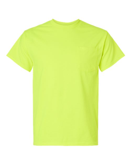 Gildan 2300 Unisex Ultra Cotton® Pocket T-Shirt - Safety Green - front