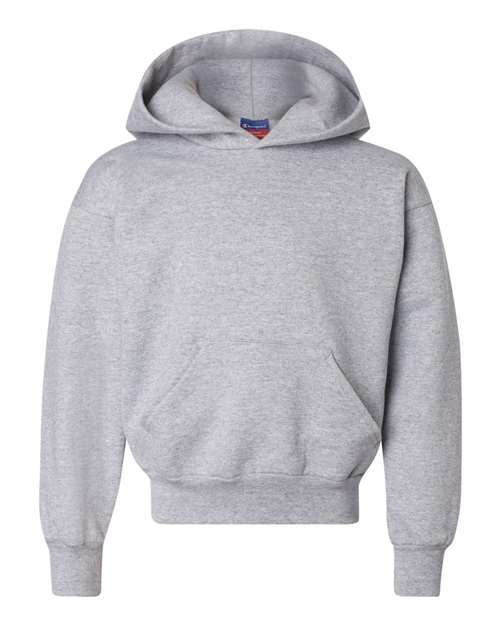 Champion S790 Youth Powerblend® Hooded Sweatshirt - Light Steel - front