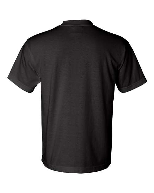 Bayside 1701 Unisex USA-Made 50/50 T-Shirt - Black - back