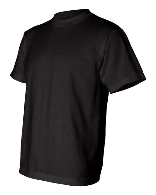 Bayside 1701 Unisex USA-Made 50/50 T-Shirt - Black - side