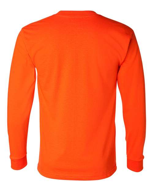 Bayside 2955 Unisex Union-Made Long Sleeve T-Shirt - Orange - back