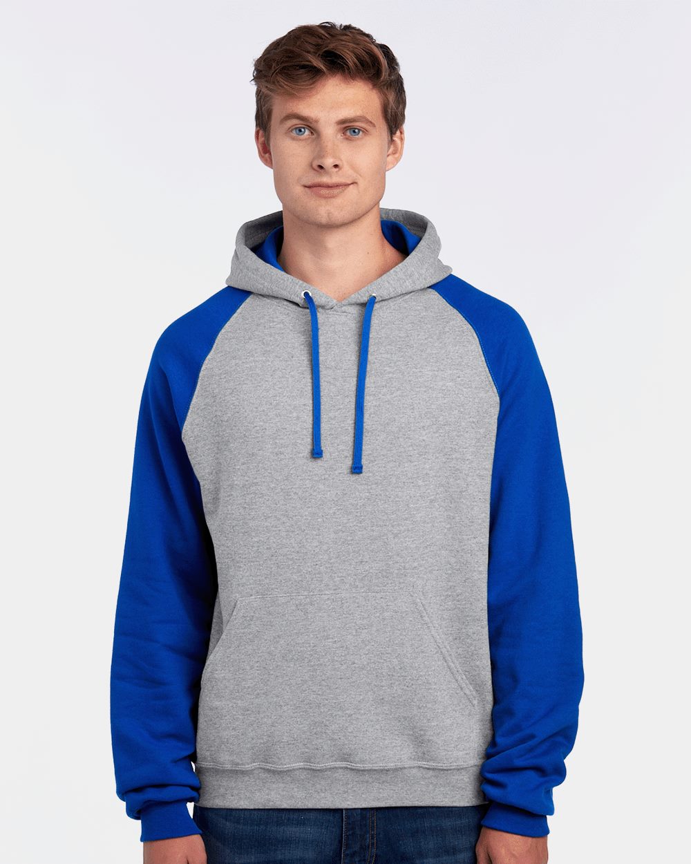 JERZEES 96CR Unisex Nublend® Colorblocked Raglan Hooded Sweatshirt - style