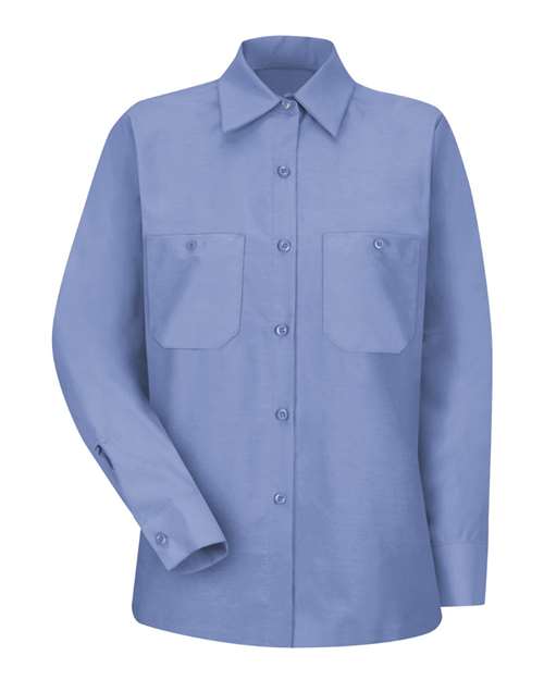Red Kap SP13 Women's Industrial Work Shirt - Light Blue - front