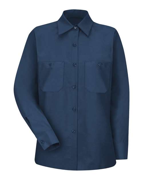 Red Kap SP13 Women's Industrial Work Shirt - Navy - front