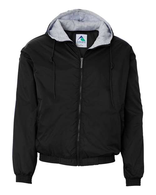 Augusta Sportswear 3280 Unisex Fleece Lined Hooded Jacket - Black - front