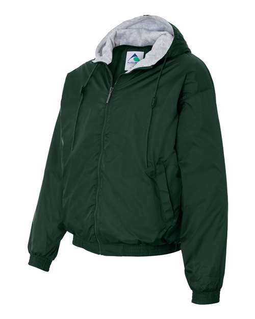 Augusta Sportswear 3280 Unisex Fleece Lined Hooded Jacket - Dark Green - side
