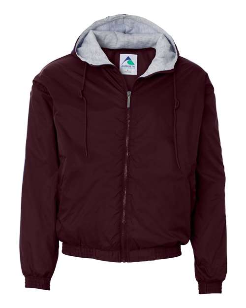 Augusta Sportswear 3280 Unisex Fleece Lined Hooded Jacket - Maroon - front