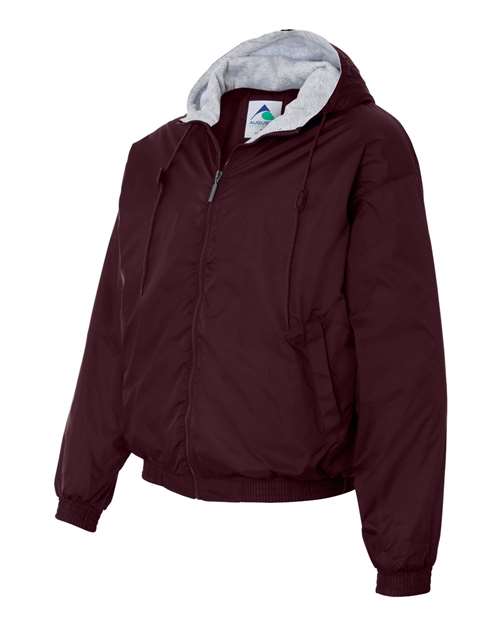 Augusta Sportswear 3280 Unisex Fleece Lined Hooded Jacket - Maroon - side