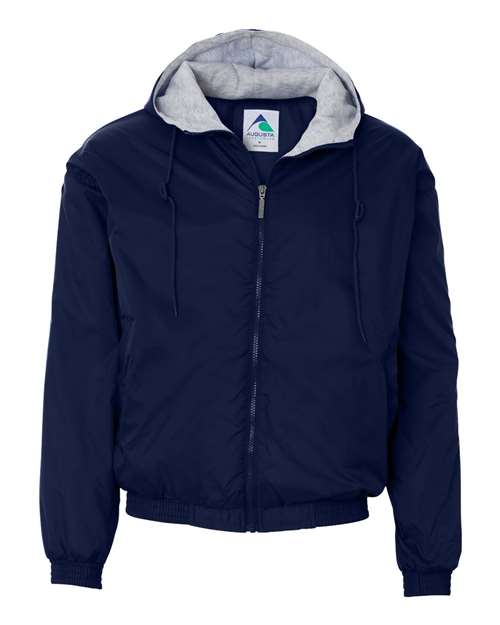 Augusta Sportswear 3280 Unisex Fleece Lined Hooded Jacket - Navy - front